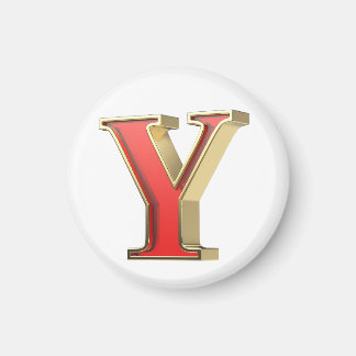 Imã Letra de vidro vermelho Y