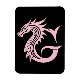 Ímã Letra G Estilizada com Dragão, Alfabeto de Dragão,