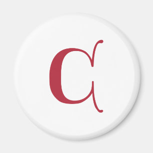 Imã Letra gótico C do monograma do texto inglês