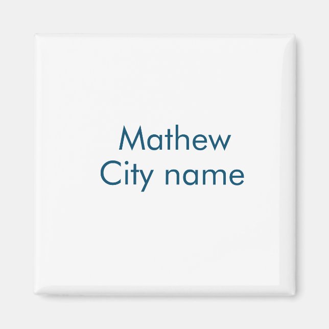 Imã letra inicial simples monograma adicione o seu nom (Frente)