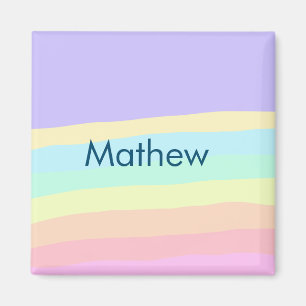 Imã letra inicial simples monograma adicione seu nome 