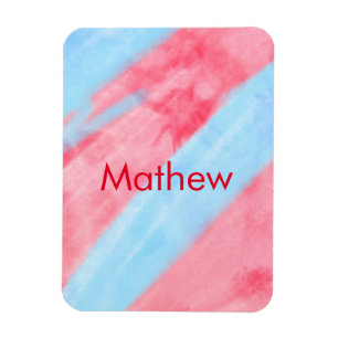 Ímã letra inicial simples monograma adicione seu nome