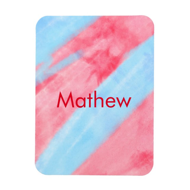 Ímã letra inicial simples monograma adicione seu nome  (Vertical)