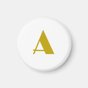 Imã Letra inicial simples monograma personalizado a co