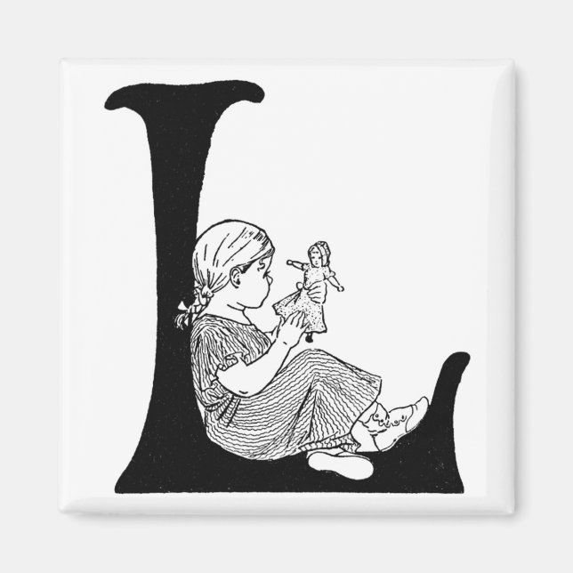 Imã Letra 'L' de Dias Preguiçosos - Magnet (Frente)