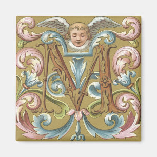 Imã Letra M com anjo - Magnet