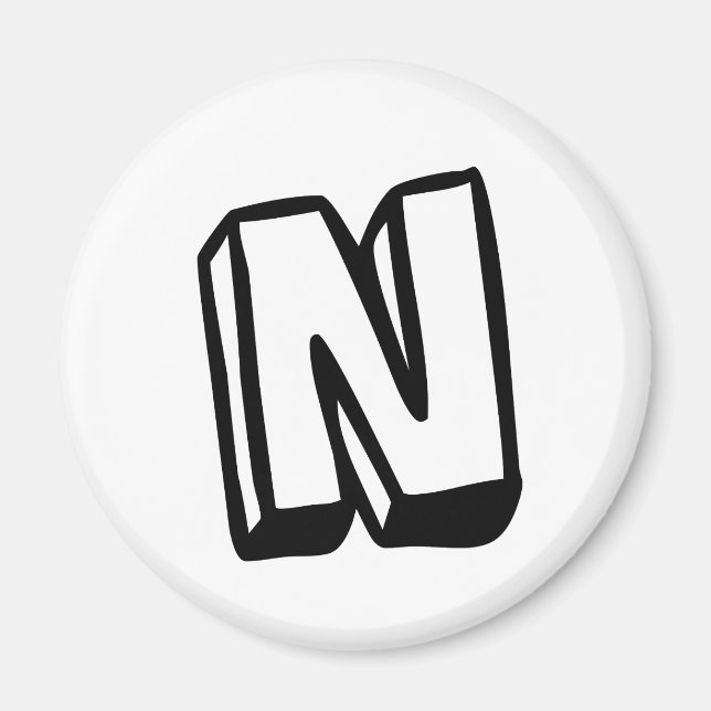 Imã Letra N (Frente)
