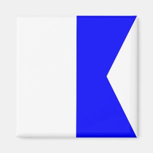 Imã Letra náutica A do sinal da bandeira (alfa)