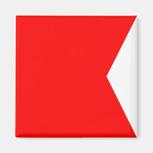 Imã Letra náutica B do sinal da bandeira (bravo)