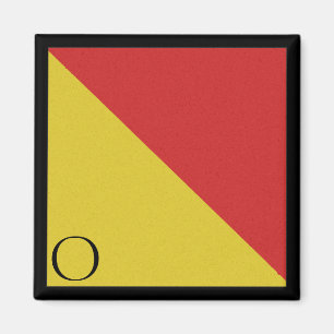 Imã Letra náutica O do alfabeto do ímã da bandeira