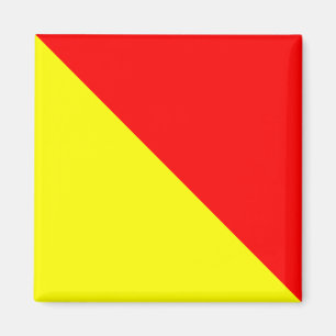 Imã Letra náutica O do sinal do alfabeto da bandeira