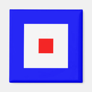 Imã Letra náutica W do sinal do alfabeto da bandeira