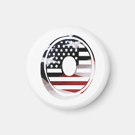 Imã Letra O Monograma Inicial EUA