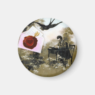 IMÃ LETRA ROMÂNTICA DO NAMORADOS, SELO DE CÁPSULA VE