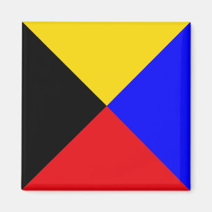 Imã Letra Z da Bandeira de Sinalização (Zulu)