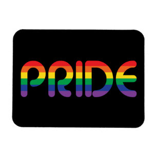 Ímã Letras Balões do Orgulho do Arco-Íris