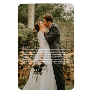 Ímã Letras da Nossa Canção de Casamento Foto