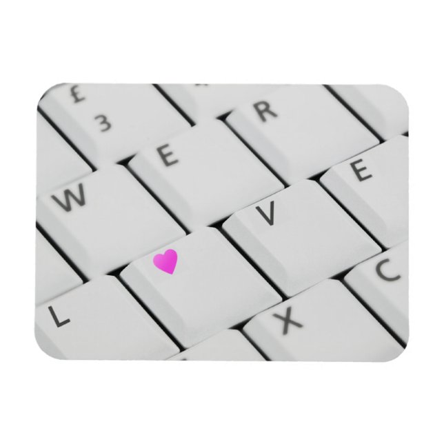 Ímã Letras de amor do teclado do computador (Horizontal)