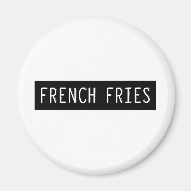 Imã Letras de Escrita Antiga das Fries Francesas (Frente)