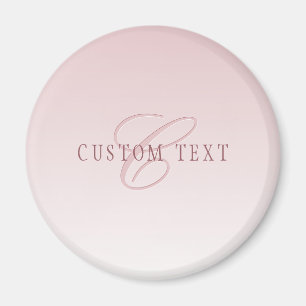 Imã Letras Elegantes & Monograma Rose Ombre