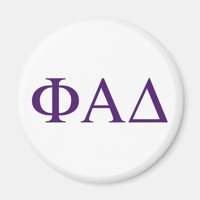 Imã Letras Gregas Phi Alpha Delta (Frente)