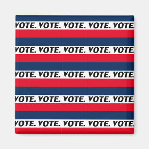 Imã Letras pretas "Vote", branco azul vermelho