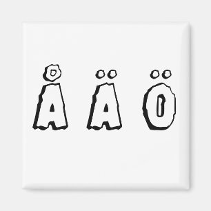 Imã Letras suecos (ö do ä do å)