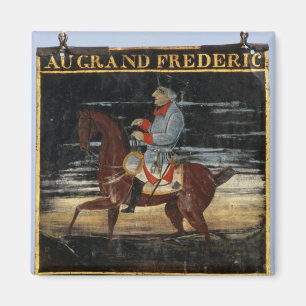 Imã Letreiro com Frederick o excelente a cavalo
