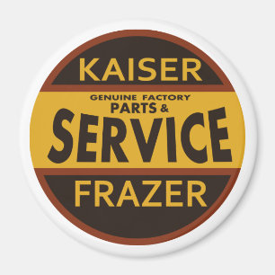 Imã letreiro de serviço vintage Kaiser Frazer