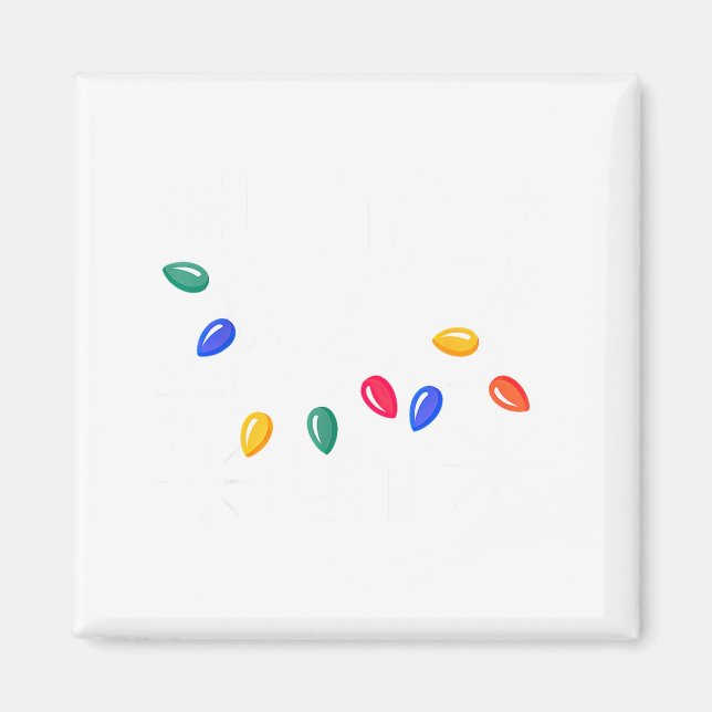 Imã Let's Get Lit Christmas Lights  (Frente)