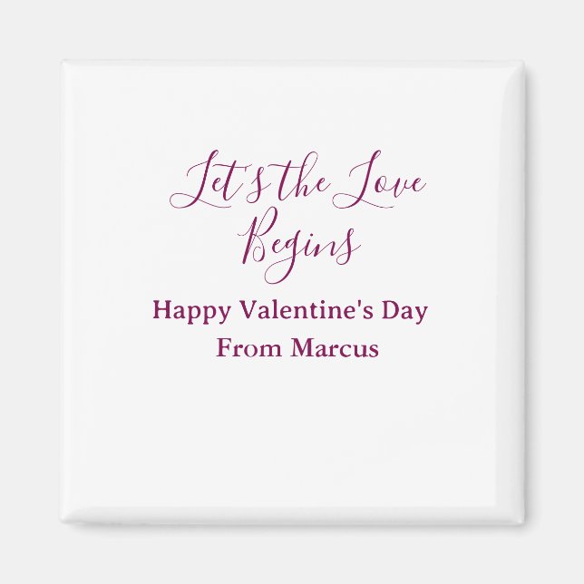 Imã lets the fun begins happy new year name year simpl (Frente)