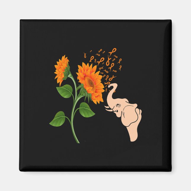 Imã Leucemia Sensibilização Flor (Frente)