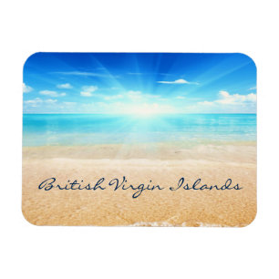 Ímã Levantamento solar da praia das Ilhas Virgens Brit