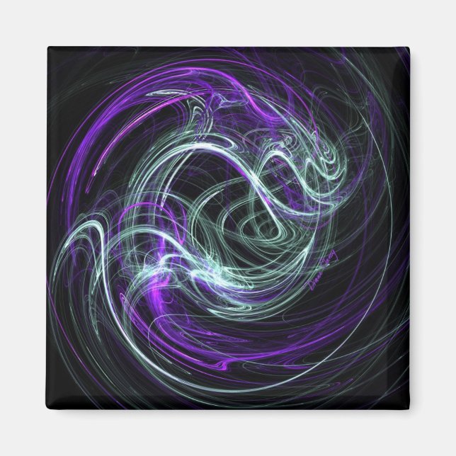 Imã Leve Dentro - Violet & Indigo Swirls (Frente)