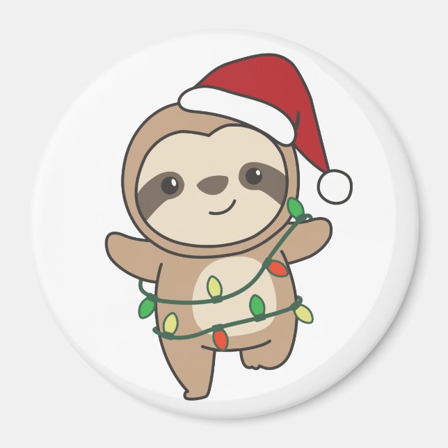 Imã Leve Natal Animais de inverno Lama (Frente)