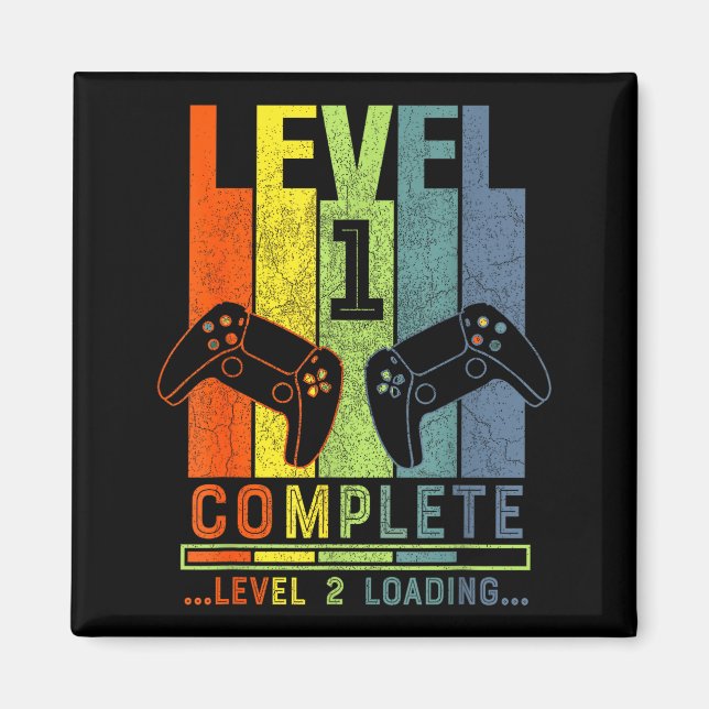 Imã Level 1 Complete Gamer Gift 1 Years Wedding Annive (Frente)
