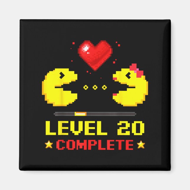 Imã Level 20 Complete Gamers 20th Wedding Anniversary  (Frente)