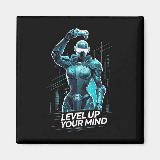 Imã Level Up Your Mind Ai Gamer  (Frente)