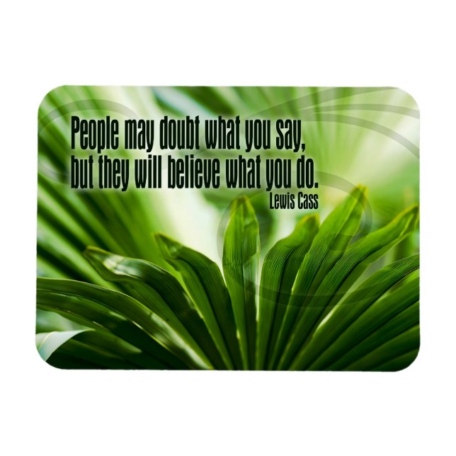 Ímã Lewis Cass Inspirational Cote "Dúvida" Flexível (Horizontal)