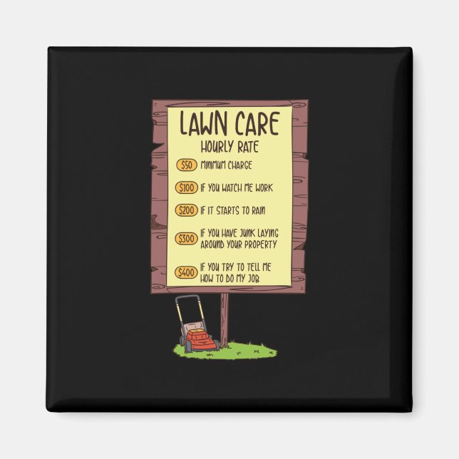 Imã Lewn Mower - Lawn Care Hhour Rate (Frente)