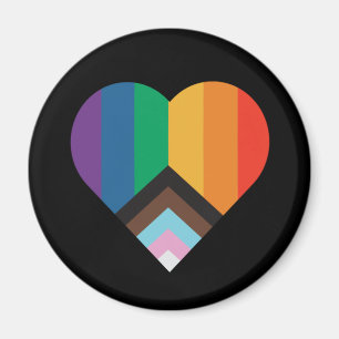 Imã LGBT+amor do orgulho. Arco-íris sinalizadorBo