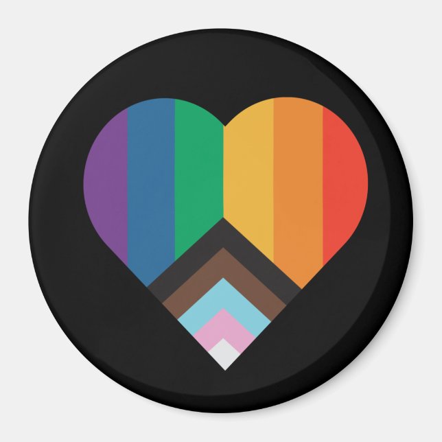 Imã LGBT+amor do orgulho. Sinalizador arco-íris      (Frente)