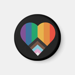 Imã LGBT+amor do orgulho. Sinalizador arco-íris
