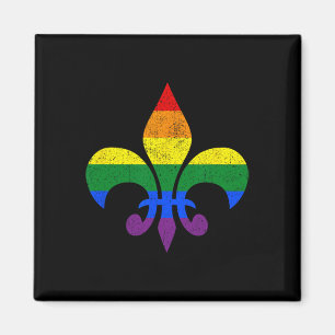 Imã Lgbt Francês Fleur De Lis Mês do Orgulho Gay Arco-