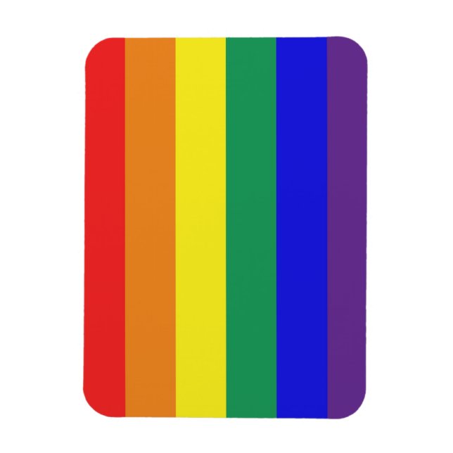 Ímã LGBT Magnético do Arco-Íris (Vertical)