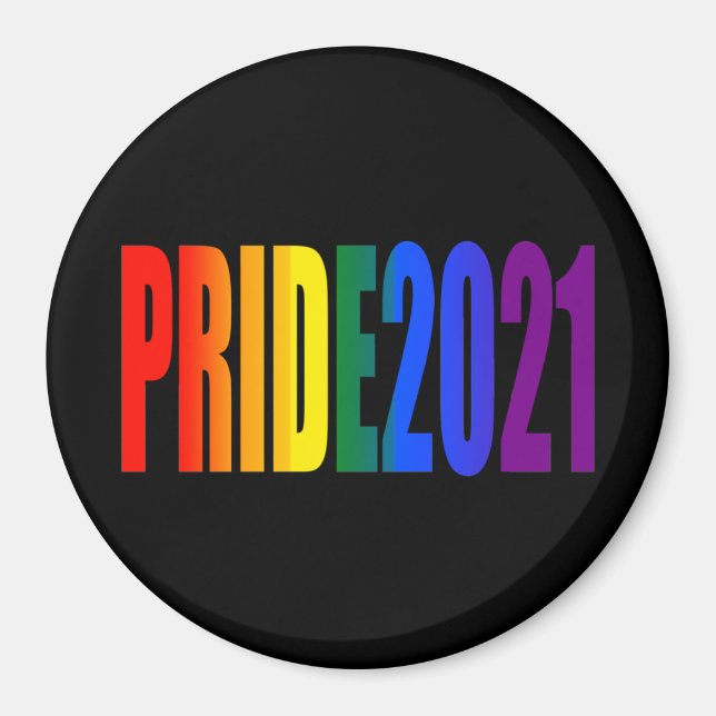 Imã LGBT Orgulho gay 2021 Sinalizador arco-íris LGBT (Frente)
