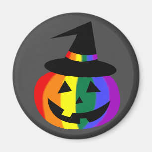 Imã LGBT+ Orgulho Jack-O'-Lanterna