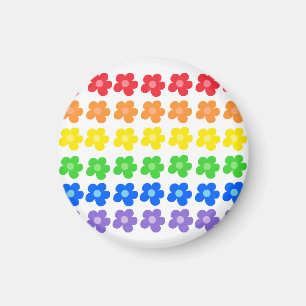 Imã LGBT Rainbow Flores Orgulho gay Liberdade e Iguald