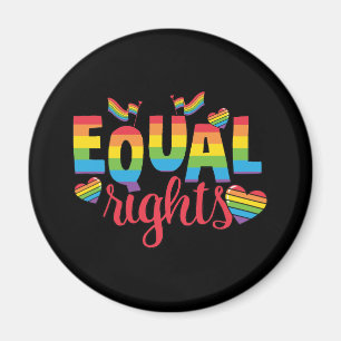 Imã LGBTQ - Direitos iguais - Cores arco-íris