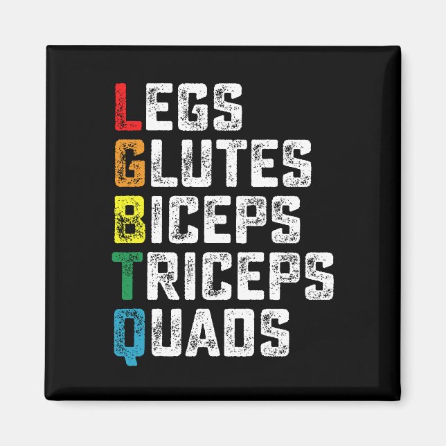 Imã LGBTQ Pernas Glúteos Bíceps Tríceps Quádriceps Div (Frente)